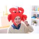 thumbnail image 2 of Sombrero de cangrejo rojo ajustable, divertido sombrero de cosplay, accesorios para fotos de dibujos animados, 2 of 8