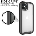 thumbnail image 4 of CoverON Apple iPhone 12 Case / iPhone 12 Pro Case (6.1"), Military Grade Full Body Rugged Slim Fit Clear Cover, Black, 4 of 9