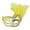Gold, variant on Fancy Feather and Gemstone Accent Mask, 10-1/4-Inch x 6-3/4-Inch - Red