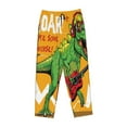 thumbnail image 4 of Daiia Cool Dinosaur Playing Guitar Women's Sleep Pant with Pockets and Drawstring,Pajama Pants-XX-Large, 4 of 9