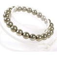 thumbnail image 2 of Angelstones Natural Pyrite Gemstone 8mm Round Beads Stretch Bracelet 7 Inch Unisex, 2 of 3