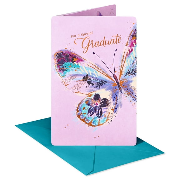 American Greetings Graduation Card for Graduate (Butterfly Wishes)