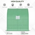 thumbnail image 5 of Dranite 7'x3'x7' Lean-to Greenhouse 2 Roll-Up Door PE Cover 3 Shelves Green, 5 of 12