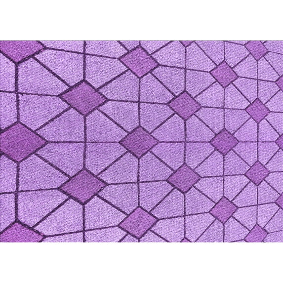 Ahgly Company Indoor Rectangle Patterned Violet Purple Area Rugs, 5' x 8'
