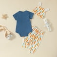 thumbnail image 4 of Gunia Baby Easter Outfit Boy Short Sleeve Cartoon Prints T Shirt Tops Pants Hat Child Kids 3Pc Set Outfits Clothes Clothes Set 3-6 Months, 4 of 7