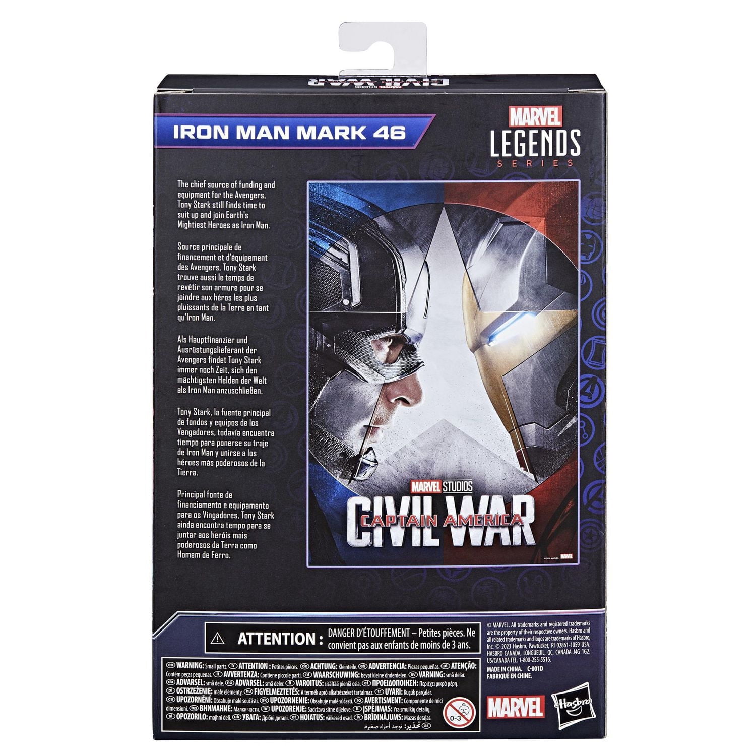 Hasbro Marvel Legends Series, figurine de collection Iron Man Mark 46 de 15 cm de Captain America: Civil War, figurines Marvel Legends