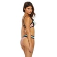 thumbnail image 4 of PilyQ Womens Riviera Colorblock Cut-Out Swim Top Separates, 4 of 5