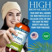 NutriNoche Liquid Iron Supplement 30 ppm Ultra Pure Crystalline Gluten-Free Vegan 8 Ounces