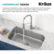KRAUS Premier 32” Undermount 18-Gauge Stainless Steel Single Bowl Kitchen Sink