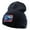 Navy, variant on American Swimming Embroidered 12 Inch Long Knitted Beanie - Black OSFM