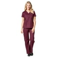 thumbnail image 1 of Maevn Blossom 3 Pocket V-Neck Scrub Top & Utility Pocket Cargo Scrub Pant Set, 1 of 5