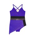 thumbnail image 6 of Oyolan Asymmetrical Ballet Skirt for Girls Contemporary Latin Jazz Dancewear Lyrical Dance Dress Purple 16, 6 of 7