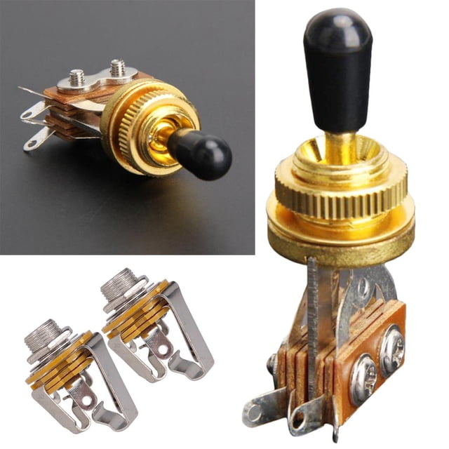 Conmutador Para Toggle SwitchEquipo De Música De 3 Vías Para Producción Musical Electrónica Aprendiziaje Hugo GUITAR STEREO JACK COCHE