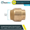 thumbnail image 3 of Sharkbite 1/2" Push To Connect Brass End Cap, 3 of 5