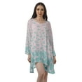thumbnail image 1 of Moomaya Chemise à Manches Longues Femme Imprimée Robes Grande Taille Rayonne Tuniques Courtes, 1 of 4