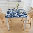 thumbnail image 3 of nygtbtfer Blue and White Floral Round Tablecloth, Elegant Rustic Vintage Flower Tablecloths Stain ResistantPolyester Table Cloth Cover for Decoration Holiday Parties Kitchen Dining Picnic, 3 of 7