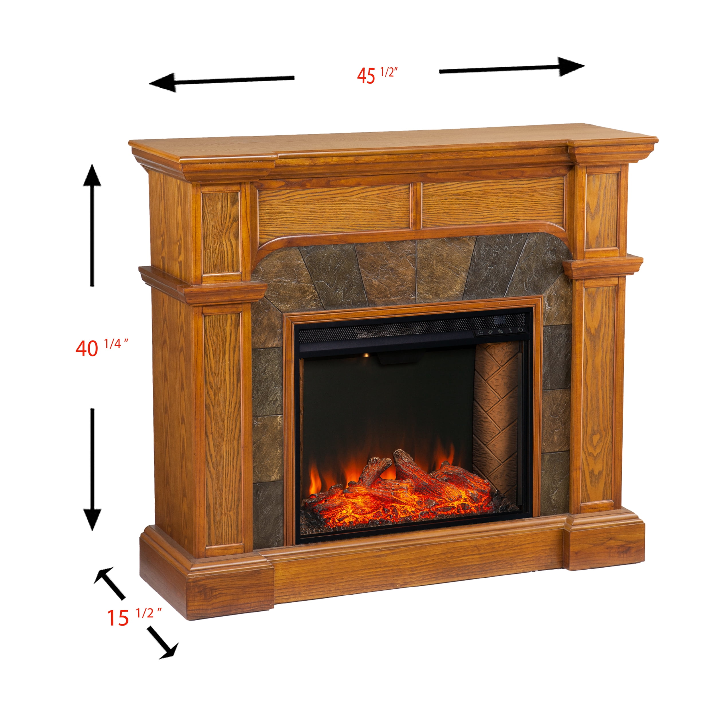 SEI Furniture Cartwright Corner Convertible Smart Fireplace SEI Furniture Cartwright Corner Convertible Smart Fireplace