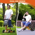 thumbnail image 2 of COSYWILL All Terrain Knee Scooter,Knee Walker Scooter for Foot Injuries,Adults Roller Scooter for with 10“ TPU Wheel,Compact Crutches Alternative,Orange, 2 of 8
