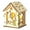 B, variant on Small Christmas Houses Village,Christmas Decorations Indoor Farmhouse,Christmas Luminous DIY Wooden House Hanging Decoration Xmas Modeling Small Gift Window Christmas Tree Pendant Ornaments