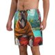 thumbnail image 2 of Fotbe Meditating French Bulldog Trajes de Baño Estampados para Hombre, Shorts de Verano de Secado Rápido, Ropa de Playa, Bañadores-Small, 2 of 6
