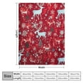 thumbnail image 4 of JEUXUS  Premium Christmas Sherpa Throw Blanket | Christmas Decoration Gift, Fleece, Plush, Warm, Cozy Reversible Microfiber Holiday Blanket | Red Reindeer -, 4 of 6