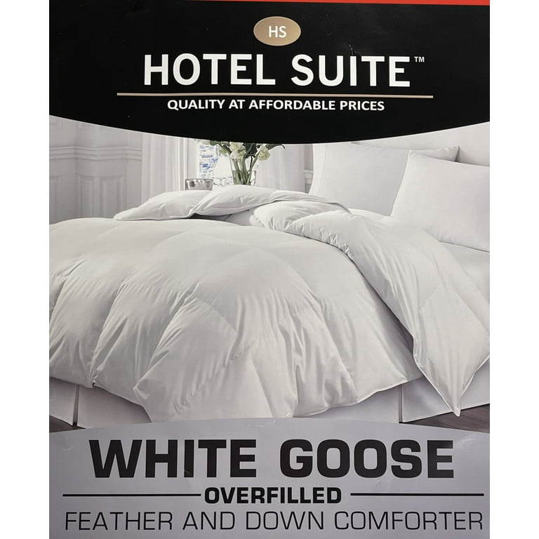 Hotel Suite White Goose Feather Down Comforter Full Queen Bed