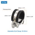 thumbnail image 2 of Uxcell T-Bolt Hose Clamp 4Pack 36-39mm Rubber Cushion Metal Intake Intercooler Clamps, 2 of 4