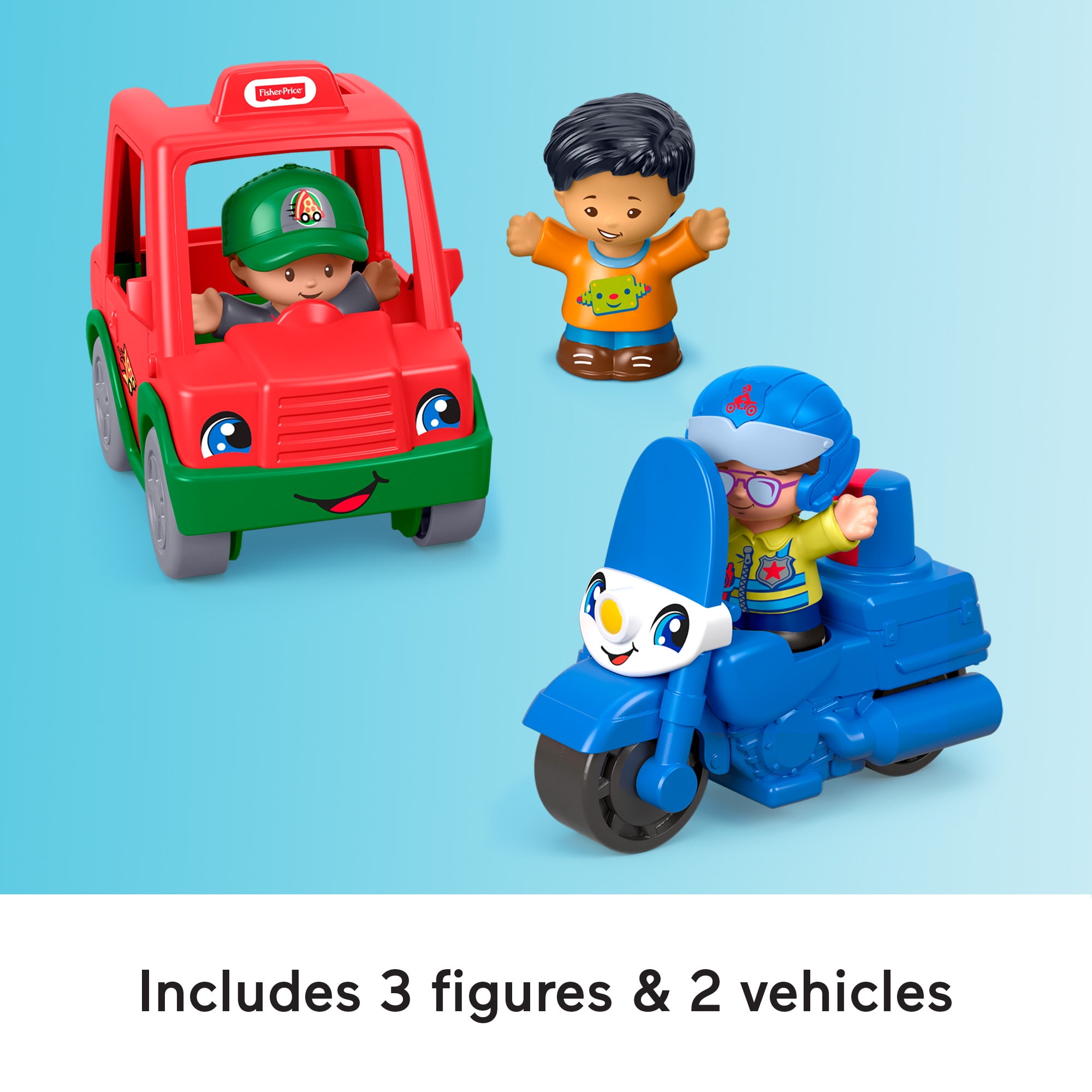 Fisher-Price Little People Share & Care Vehicle & Figure Gift Set, 5-Piece Toddler Toys
