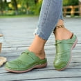 thumbnail image 4 of Clogs for Women 2026 Summer Comfortable Wedge Sandals Breathable Hollow Out Closed Toe Slip On Slippers with Arch Support Green Size 7, 4 of 7