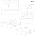 thumbnail image 5 of Gewnee 46" Convertible Sleeper Sofa Bed Velvet Futon Couch,Pull-Out Bed,Modern Loveseat for Living Room,Apartment,Small Space ( Black), 5 of 17