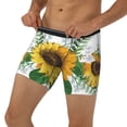thumbnail image 3 of Salouo Sunflowers (2) Pattern Men's Boxer Briefs, Soft & Breathable Underwear Elastic Waistband Briefs for Men,1-Pack, 3 of 7