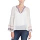 thumbnail image 1 of Blusa campesina bordada Catherine Malandrino para mujer blanca extragrande, 1 of 1