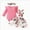 C-252-Hot Pink, variant on NIEWTR Toddler Baby Fall Winter Clothes Color Block Long Sleeve Shirt Top and Pants Sweat Suit Outfit Clothing Set Pajamas & Dailywear Set Homewear Fall Winter Outfit（Pink，3-6 Months）