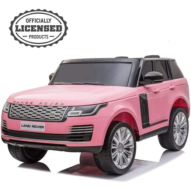 VOLTZ TOYS 2-Seater 12V Ride on Car for Kids, Range Rover Land Rover HSE  with Remote, Leather Seat, EVA Tire and MP3 Player, Licensed Model (Pink) 