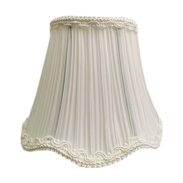 Pantalla de lámpara de trompeta Lámpara de araña LÁMPARA LÁMPARA LÁMPARA TISSON Cubierta de lámpara de repuesto Retro Blanco plisado