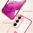 thumbnail image 2 of for Samsung Galaxy S23 Plus 5G Case Heart Plating Electroplate Luxury Elegant Case Camera Protector Soft TPU Shockproof Protective Corner Back Cover Galaxy S23 Plus 5G Case -Pink, 2 of 11