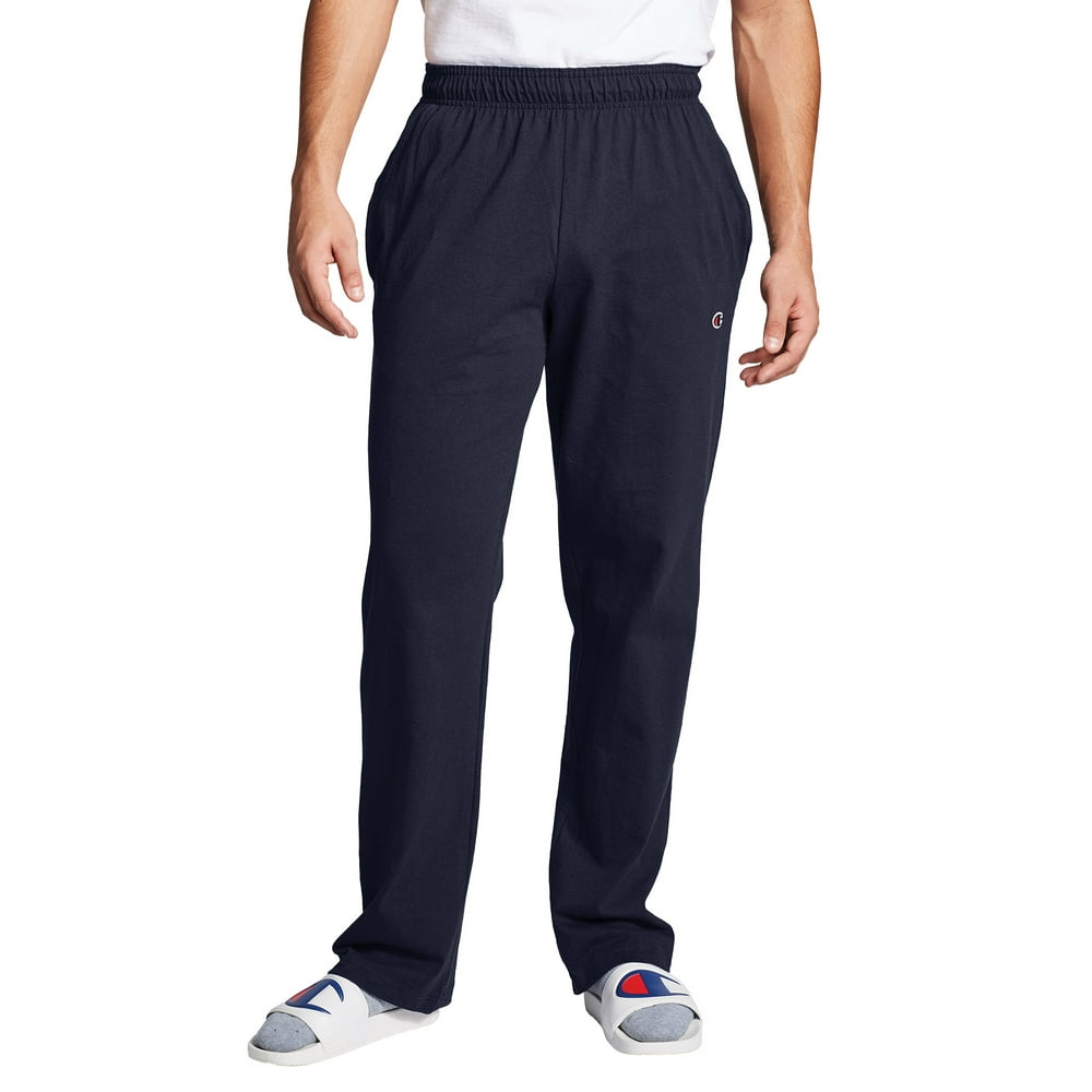 Champion - Champion Men’s Open Bottom Jersey Sweatpants - Walmart.com ...