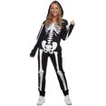 thumbnail image 2 of Morph Womens Skeleton Costume Adult One Piece Halloween Pajama Jumpsuit Halloween black M, 2 of 5