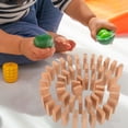 thumbnail image 1 of HOOWIFFY 50Pcs Rectangular Wooden Dominoes for Children and Families Building Blocks, 1 of 7
