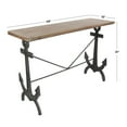 thumbnail image 4 of DecMode Brown/Black Coastal Rectangular Metal Console Table with Metal Anchor Shaped Base, 48"W x 31"H, 4 of 14