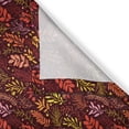thumbnail image 3 of Ambesonne Orange Boho Kitchen Curtains, Leaves Flowers Dots Art, 55"x30", Scarlet Earth Yellow and Rust, 3 of 3