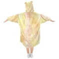 thumbnail image 2 of Wearable Blanket with Sleeves and Pocket Oversized Hooded Sweatshirt 3-14 YR Pastel Yellow Floral Elements L, 2 of 7