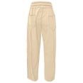 thumbnail image 6 of Lumtrix Womens Baggy Barrel Pants Wide Leg Lounge Drawstring Sweatpants with Pockets Elastic High Waist Trouser Beige M, 6 of 8