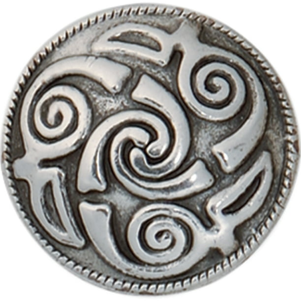 Concho Antique Visserie en Argent 1"-Lindesfarne Spirale Celtique Design