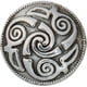 Concho Antique Visserie en Argent 1"-Lindesfarne Spirale Celtique Design – image 1 sur 3