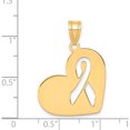 thumbnail image 4 of 14K Yellow Gold Heart With Cut Out Awareness Ribbon Charm Made In United States yc1173, 4 of 6