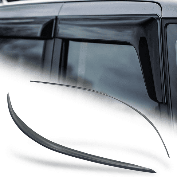 M-AUTO 2 Pieces Window Visor Shade Vent Sun Wind Rain Deflector for 94-04 Ford Mustang