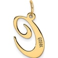 thumbnail image 4 of 14K Yellow Gold Medium Fancy Script Letter C Initial Charm (15.27 X 13.32) Made In United States yc652c, 4 of 6