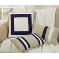 thumbnail image 3 of SARO 1061.NB1220B Down Filled Dual Stripe Pattern Cotton Throw Pillow - Navy Blue, 3 of 4