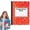 Red, variant on Composition Notebook Wide Ruled Marble Composition Notebooks Bulk Wide Ruled Notebooks for Office Home, 7.5" X 10", 200 Pages 100 Sheets(Black)
